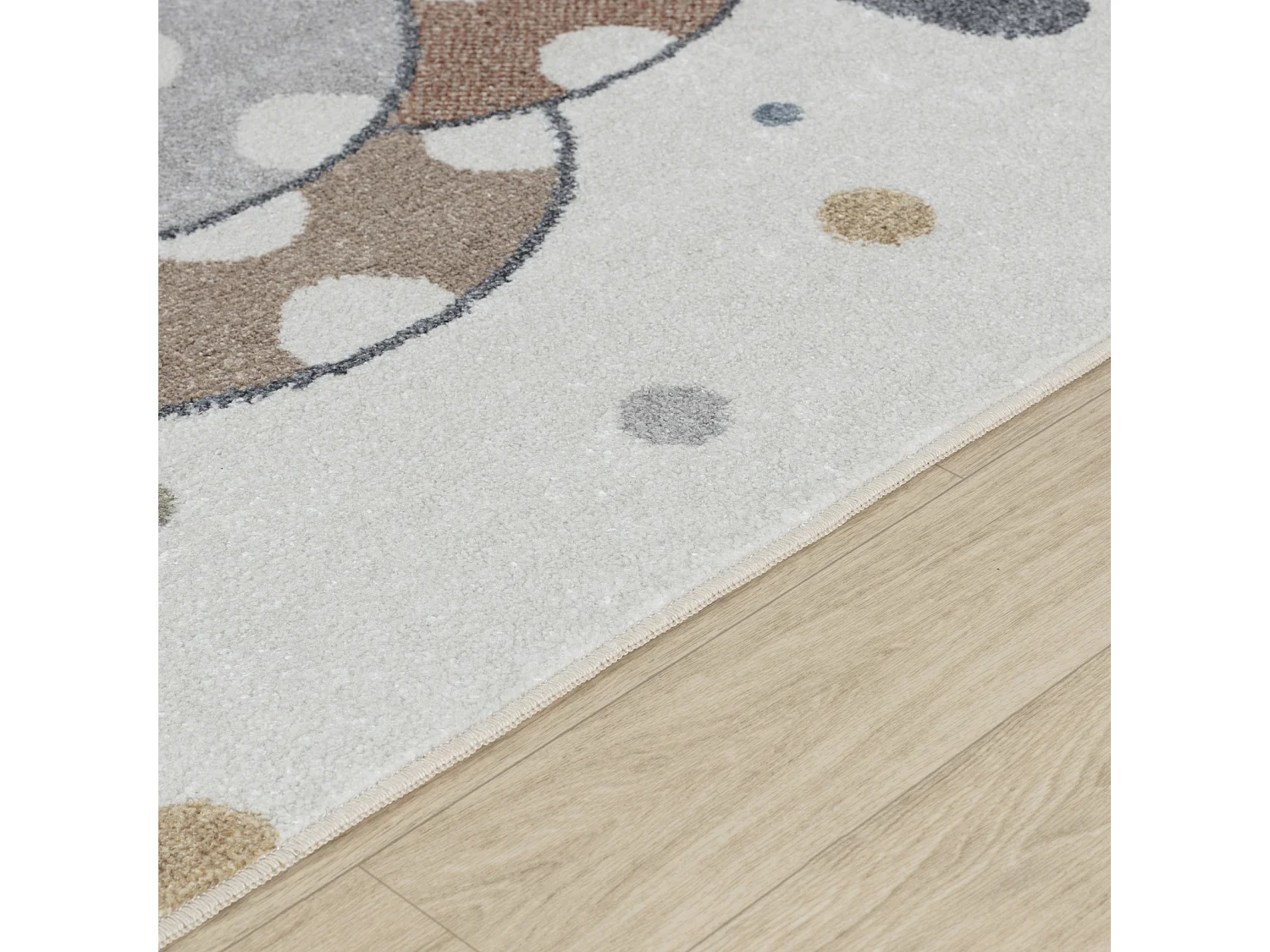 Tapis Enfant Lavable en Machine Ballons - Multicolore/Beige - 80x150cm - BALOON BUDDY