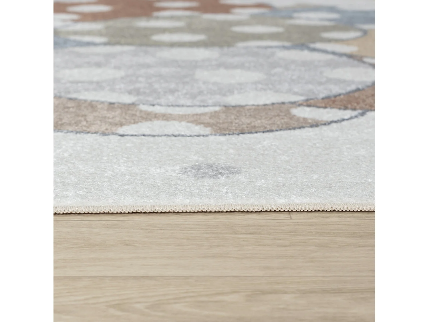 Tapis Enfant Lavable en Machine Ballons - Multicolore/Beige - 80x150cm - BALOON BUDDY