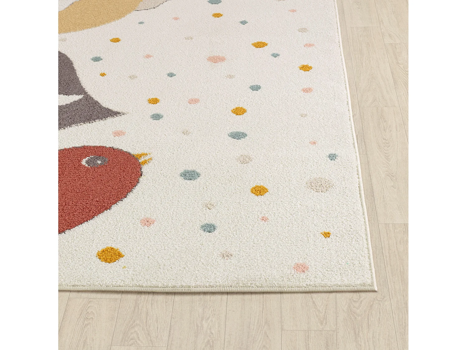 Kinderkamer Vloerkleed Vogels - Geel/Blauw/Bruin - 160x213cm - PIOUPIOU