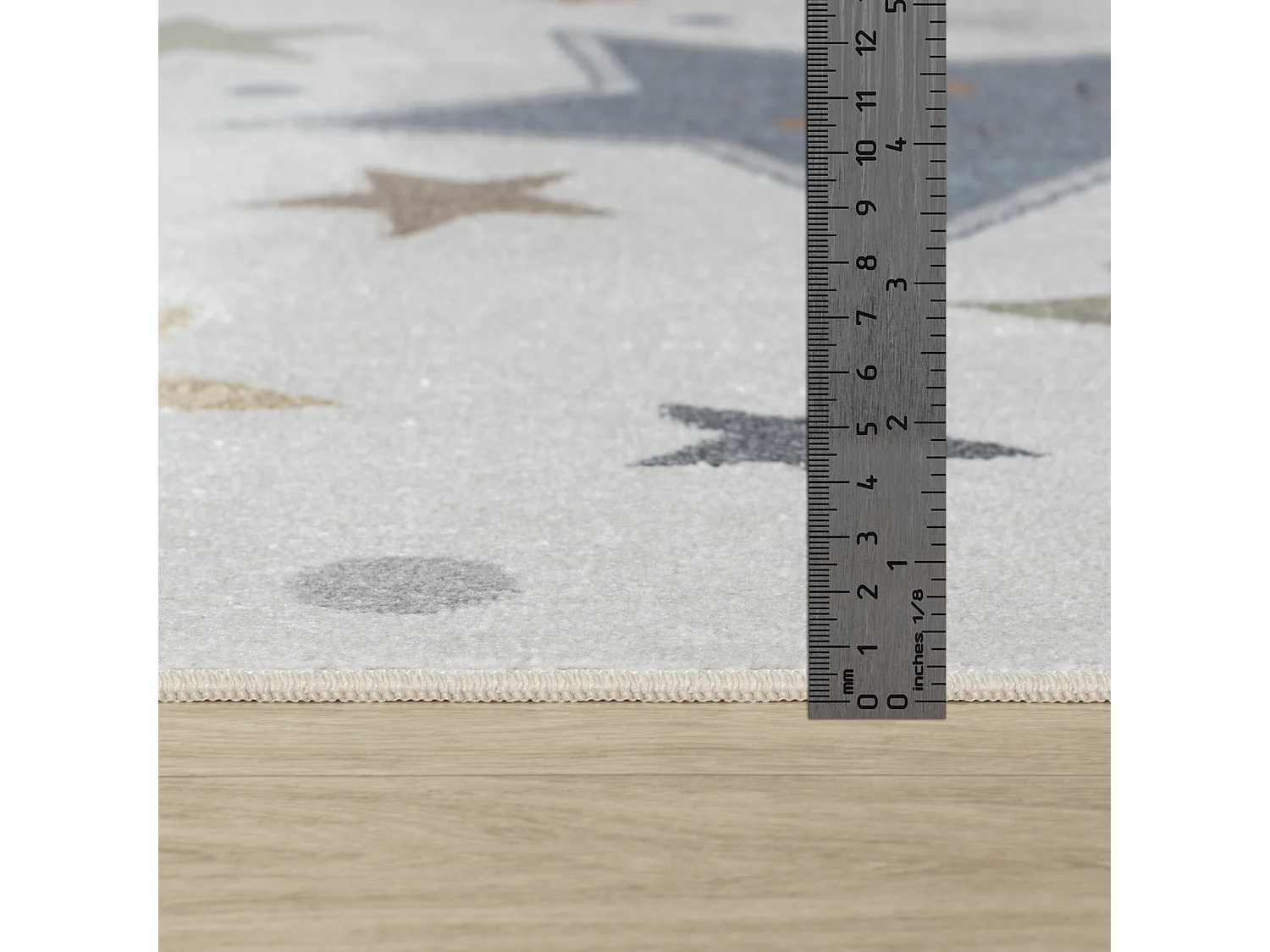 Tapis Enfant Lavable en Machine Étoiles - Multicolore/Bleu - 120x170cm - SUPERMAMA