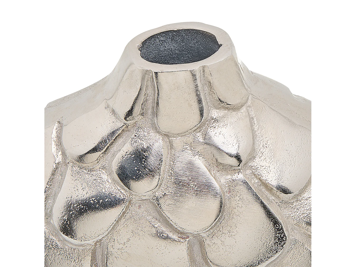 Vase à fleurs TIMGAD Métal 26 cm Argenté