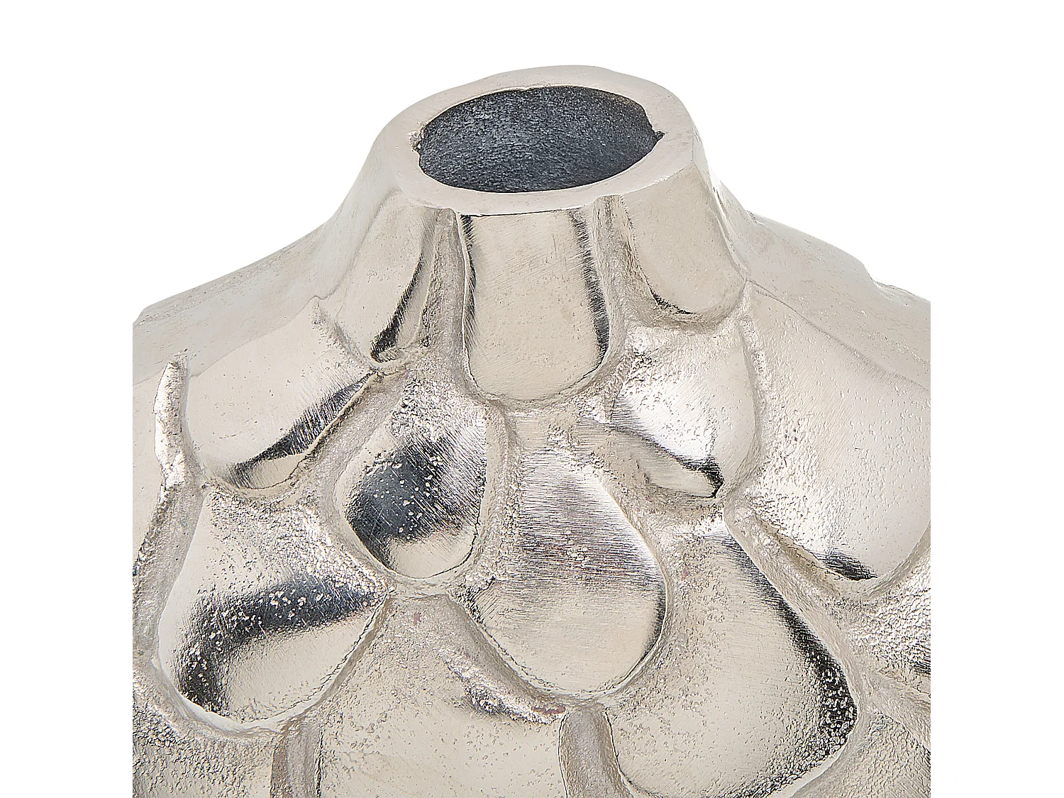 Vase à fleurs TIMGAD Métal 26 cm Argenté