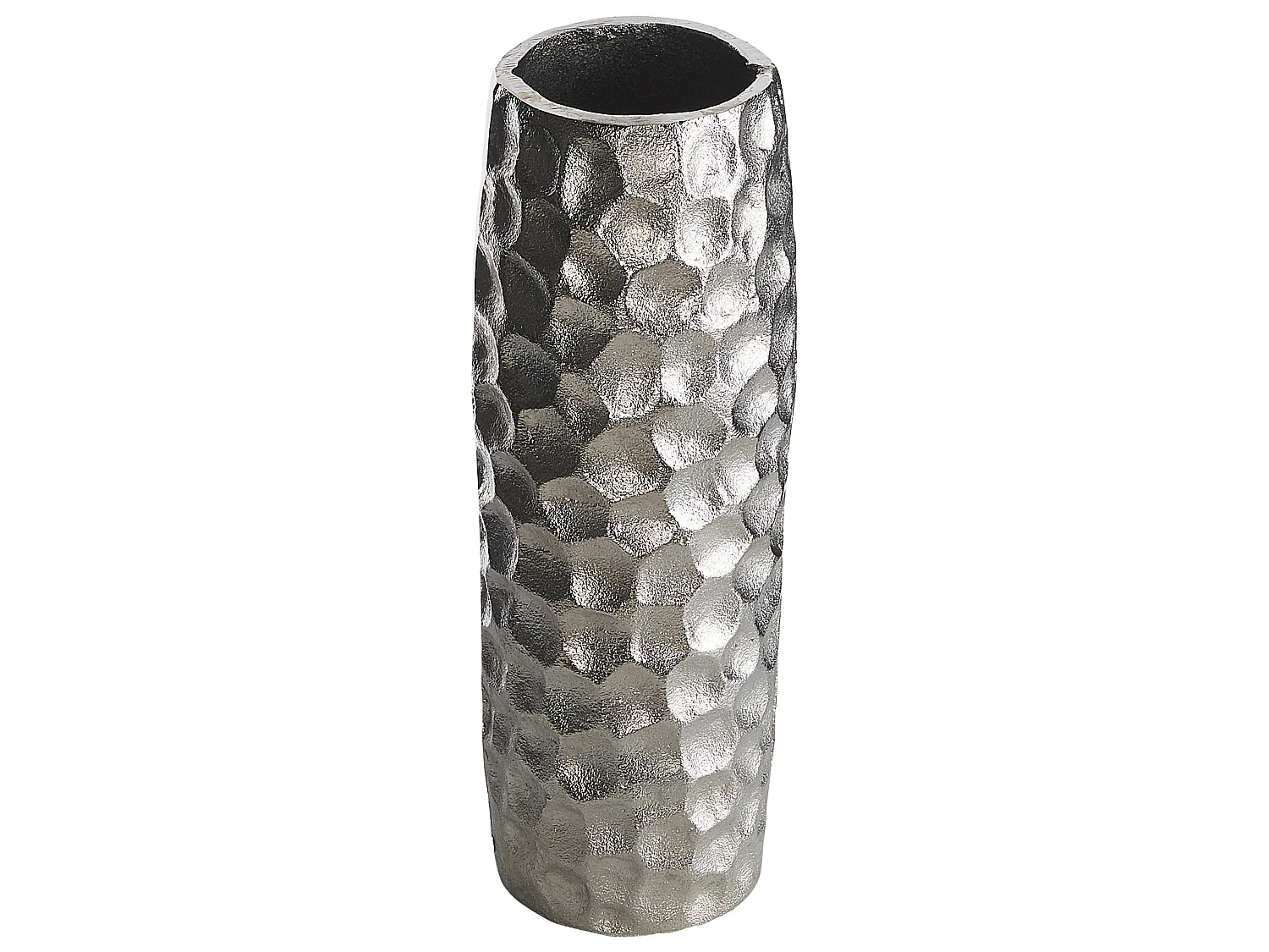 Vase à fleurs CALAKMUL Métal 32 cm Argenté