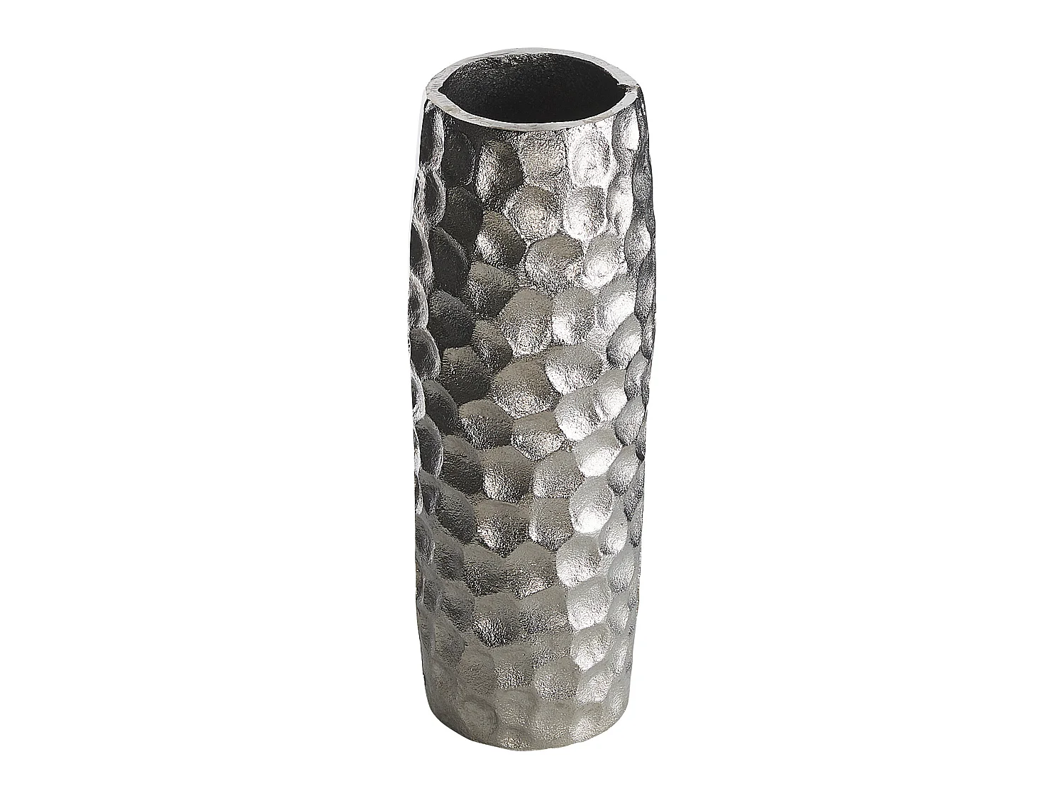Vase à fleurs CALAKMUL Métal 32 cm Argenté