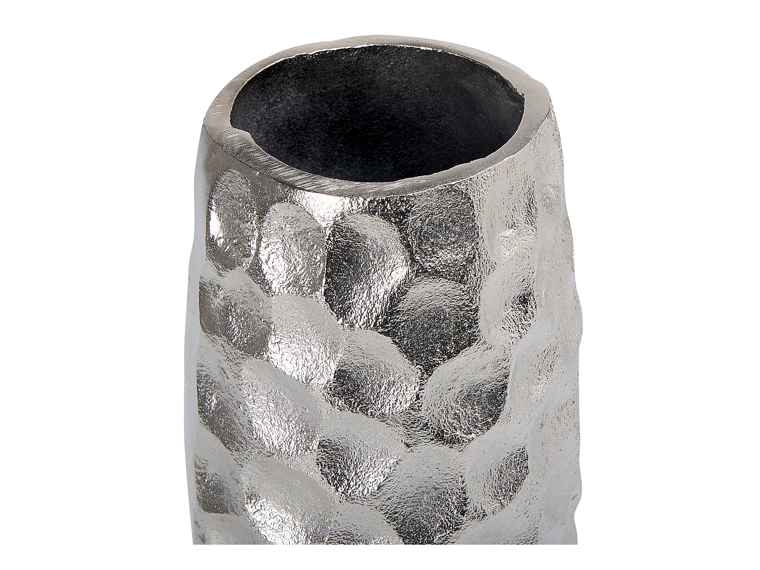 Vase à fleurs CALAKMUL Métal 32 cm Argenté