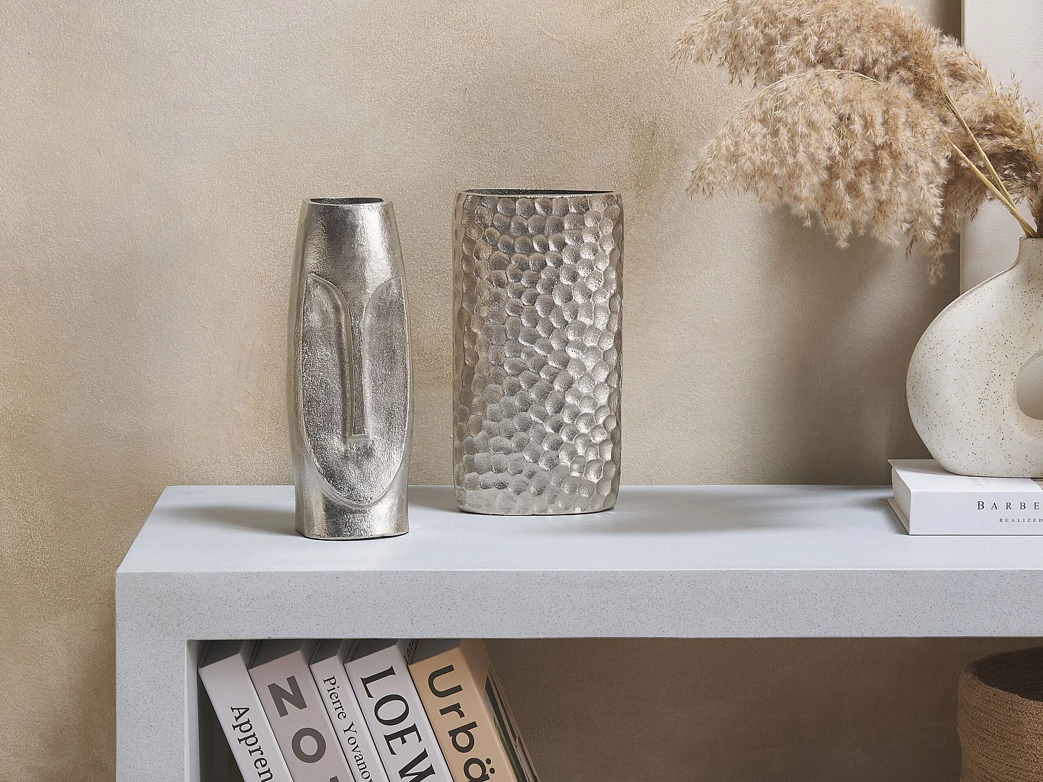 Vase à fleurs CARAL Métal 32 cm Argenté