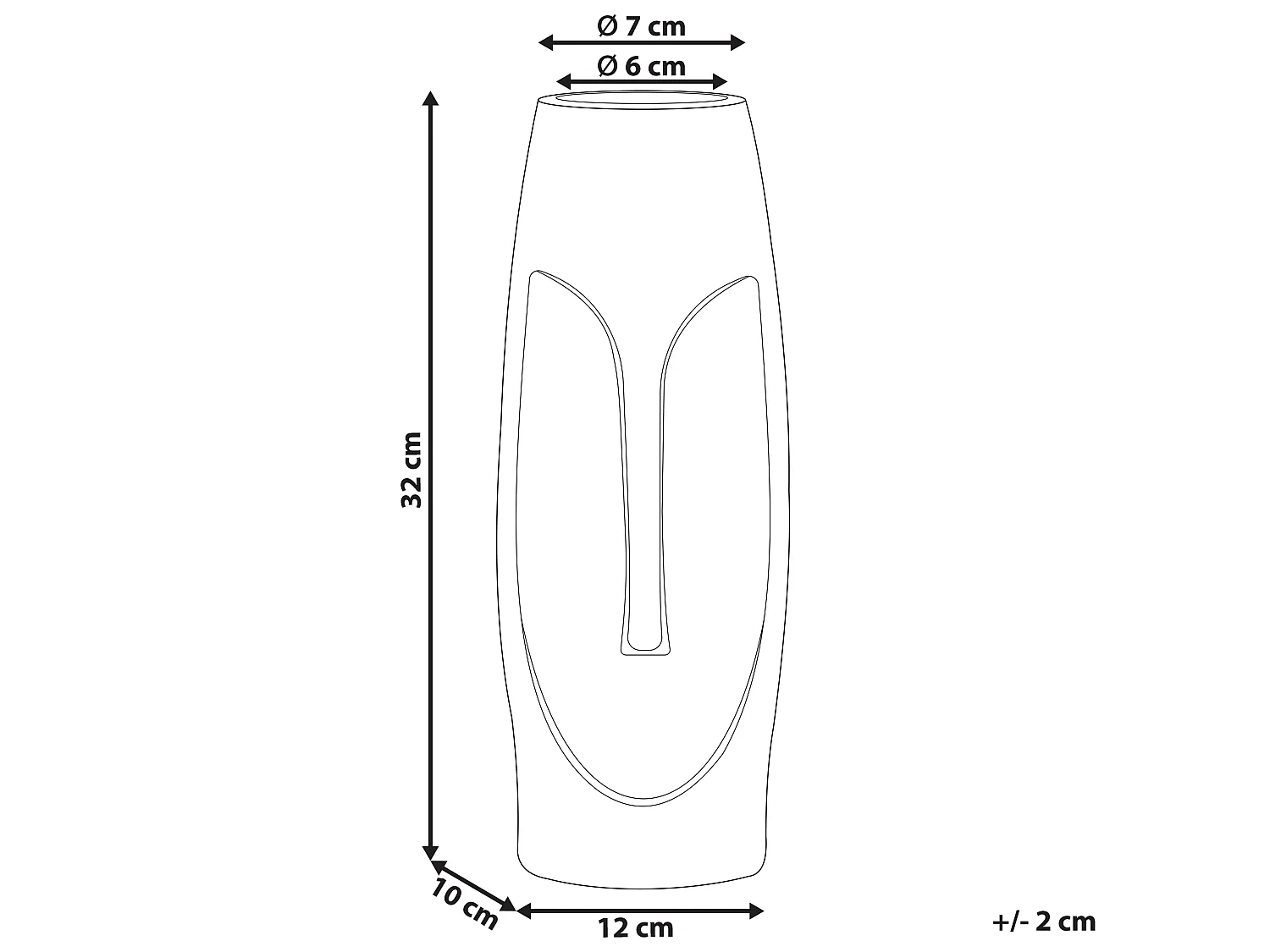 Vase à fleurs CARAL Métal 32 cm Argenté