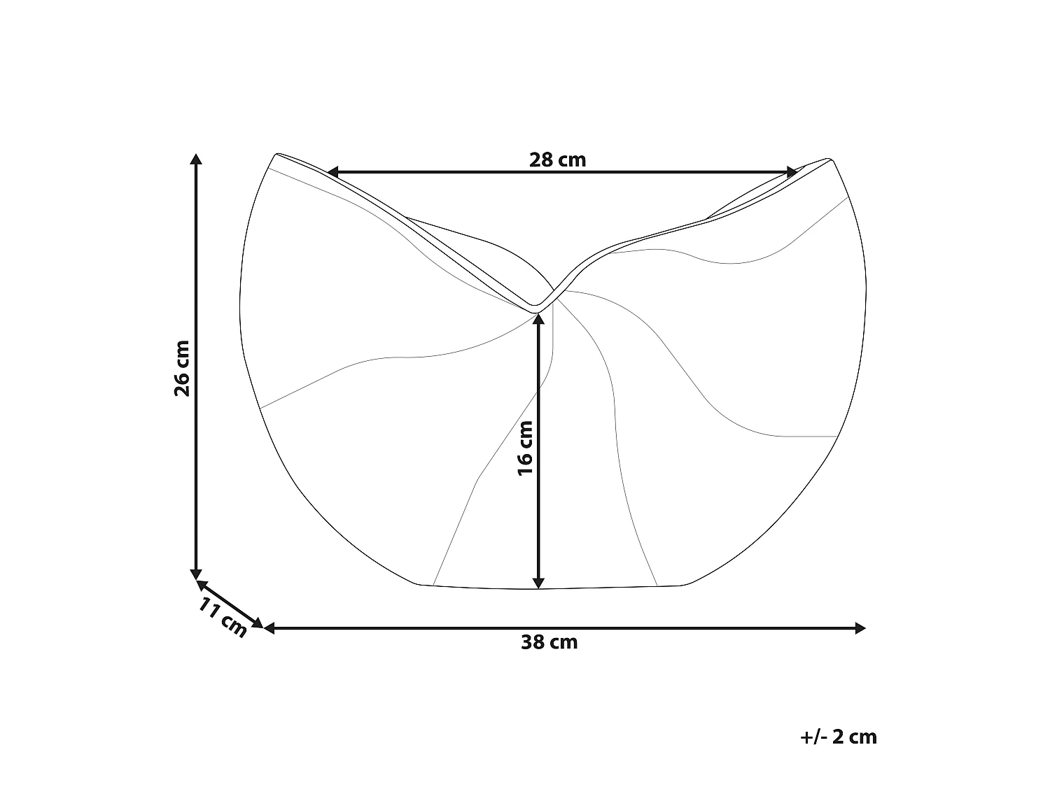 Bloemenvaas HATTUSA Metaal 26 cm Goud
