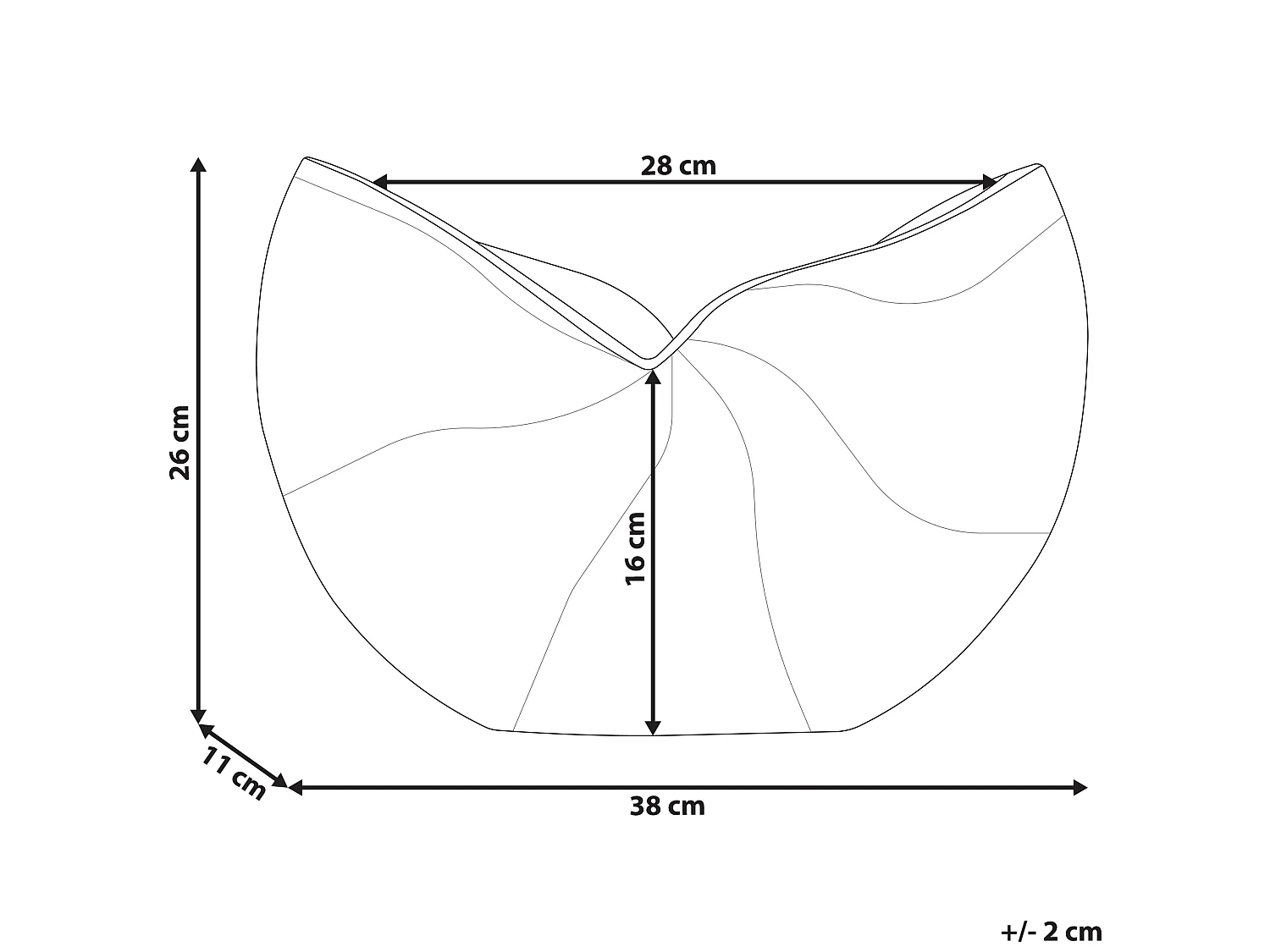 Vase à fleurs HATTUSA Métal 26 cm Doré