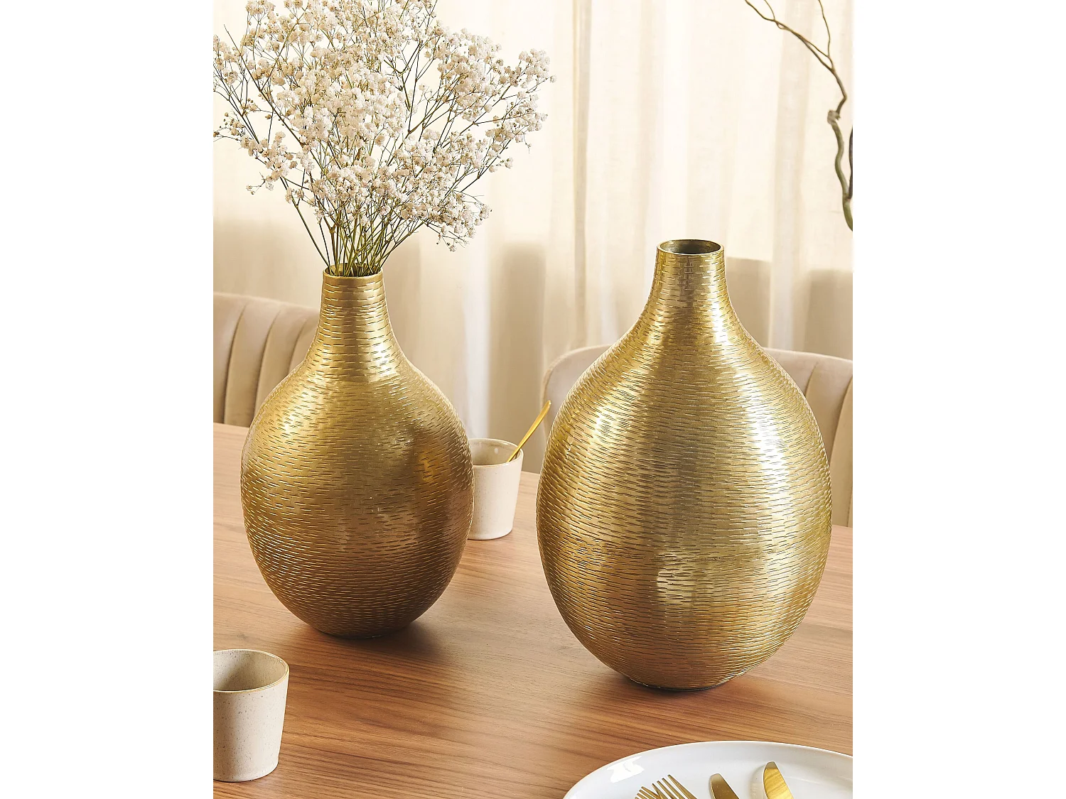 Bloemenvaas MOHENJO Metaal 32/35 cm Goud