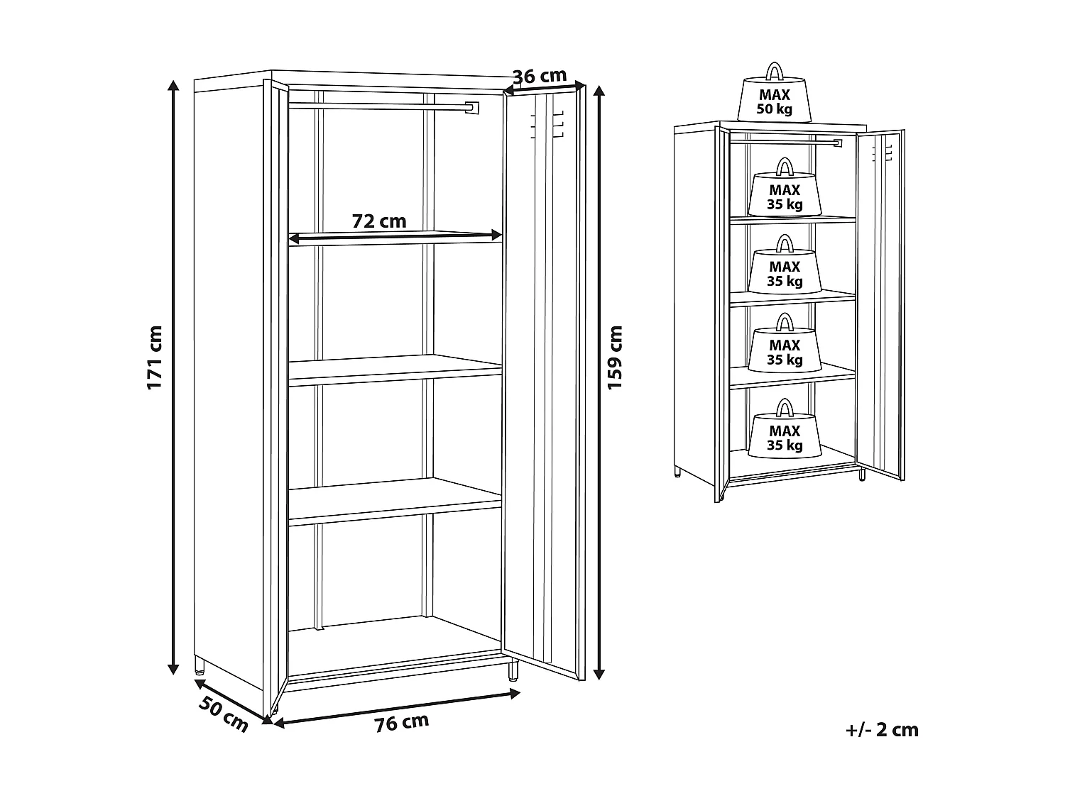 Armoire en acier rouge VARNA