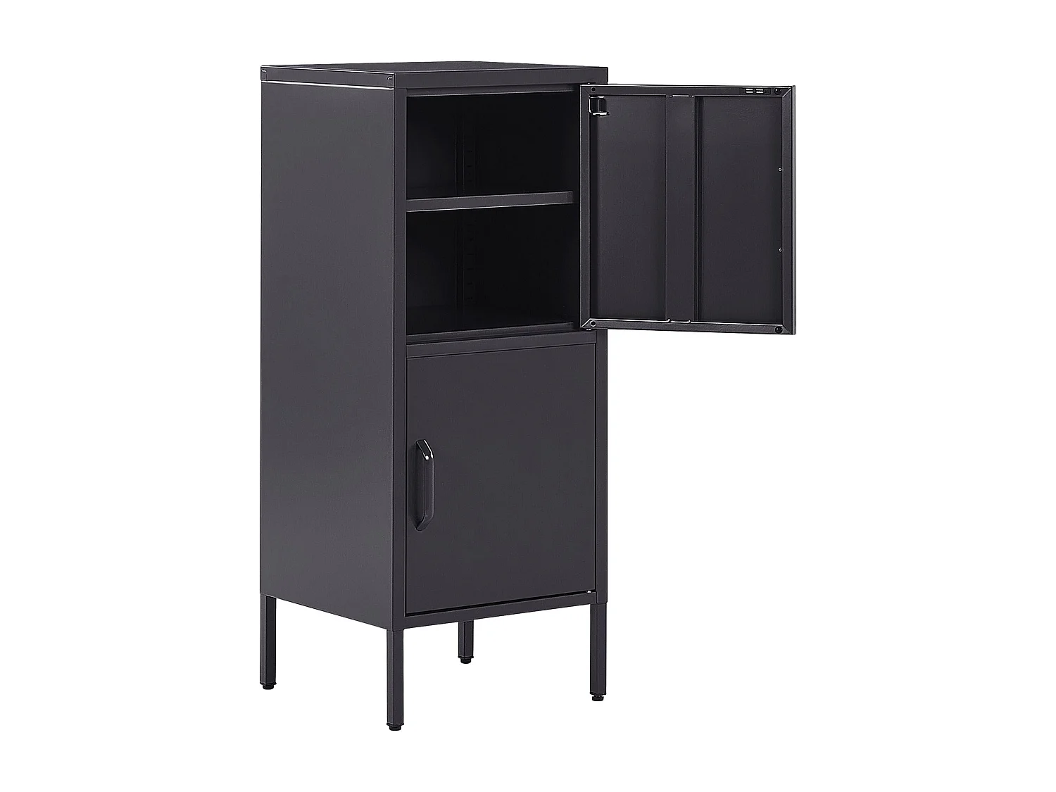 Armoire 2 portes en acier noir HURON