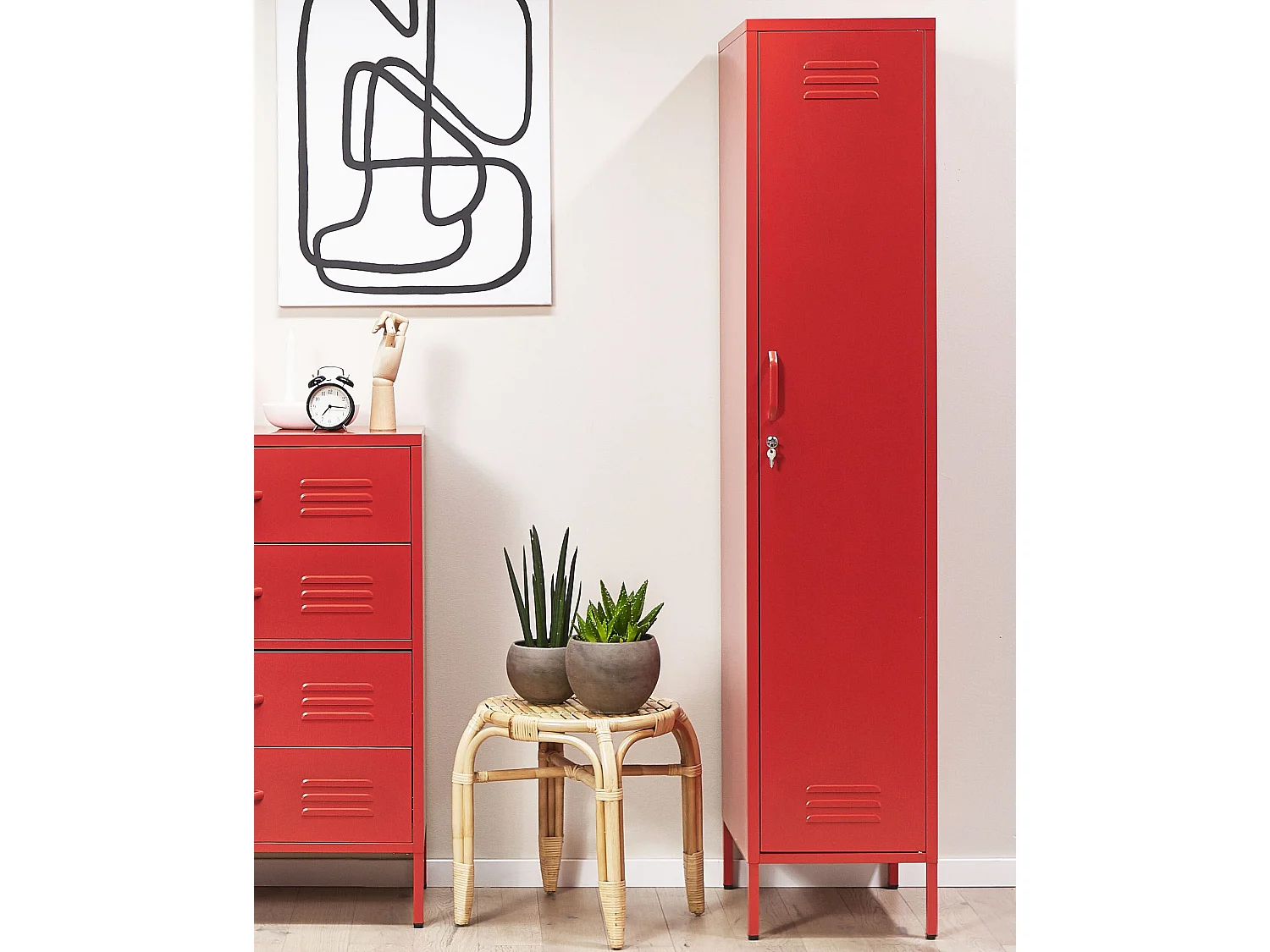 Meuble de rangement FROME Métal Rouge