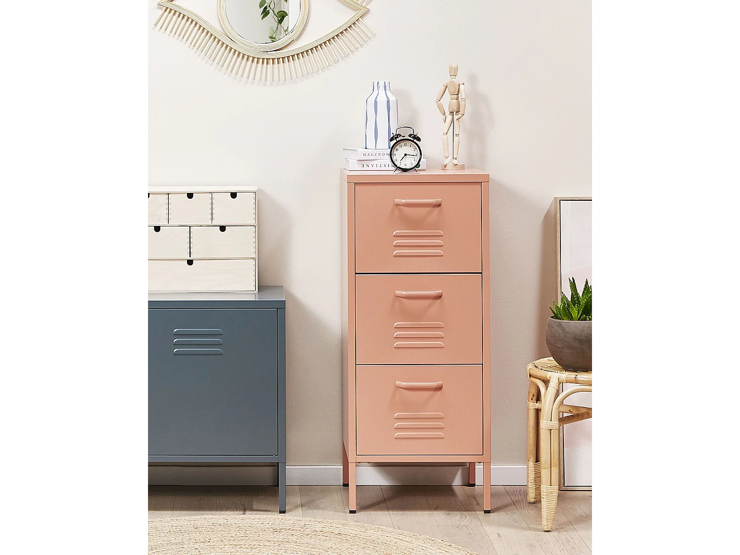 Meuble de rangement WOSTOK Métal Rose pêche