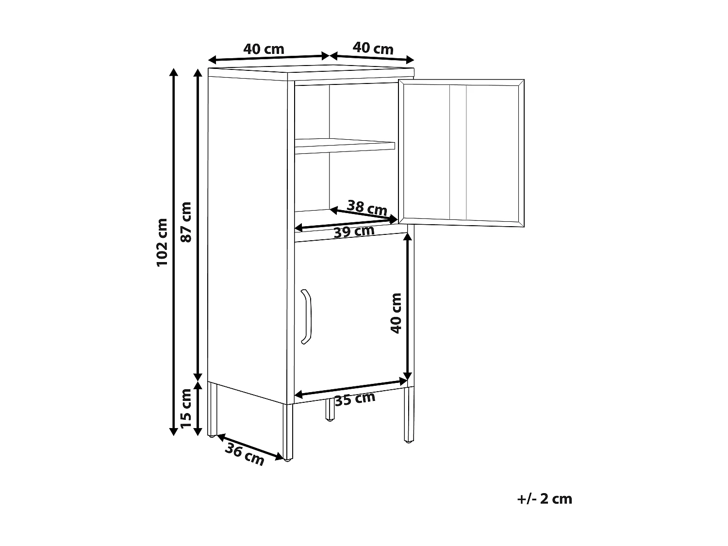Kantoorkast HURON Metaal Groen