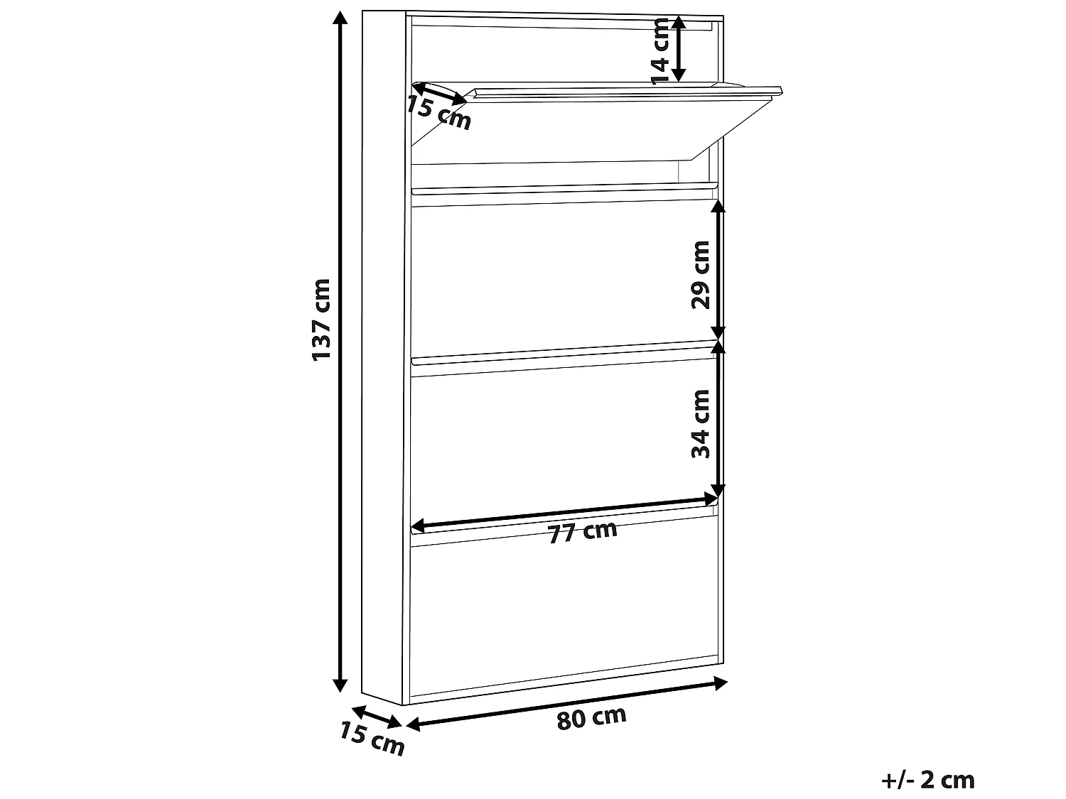 Meuble à chaussures 4 tiroirs violet TORRENS