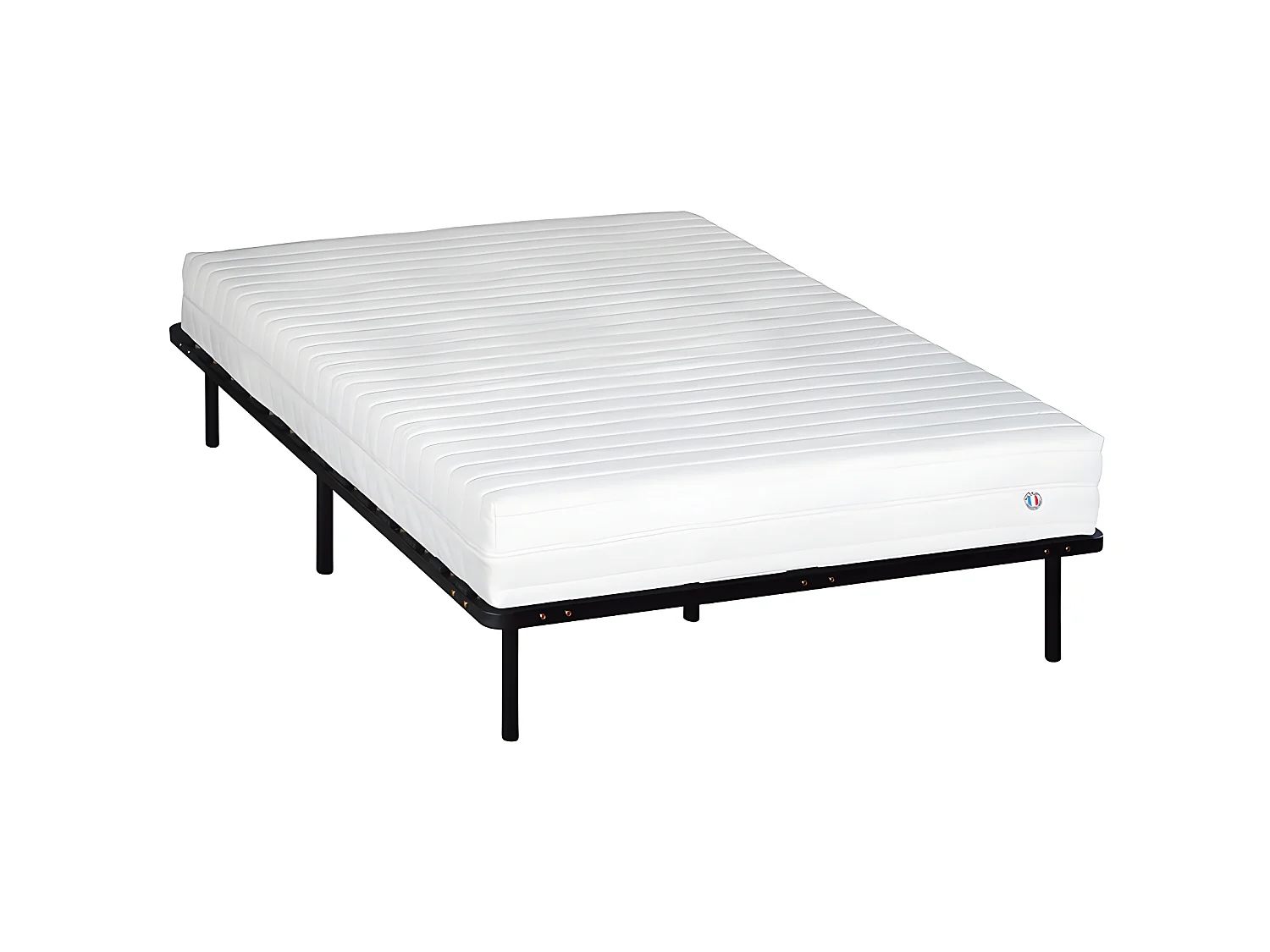 OLYMPE LITERIE | Ensemble KLO 160x200 cm | Matelas Mousse Haute Densité + Sommier Métal