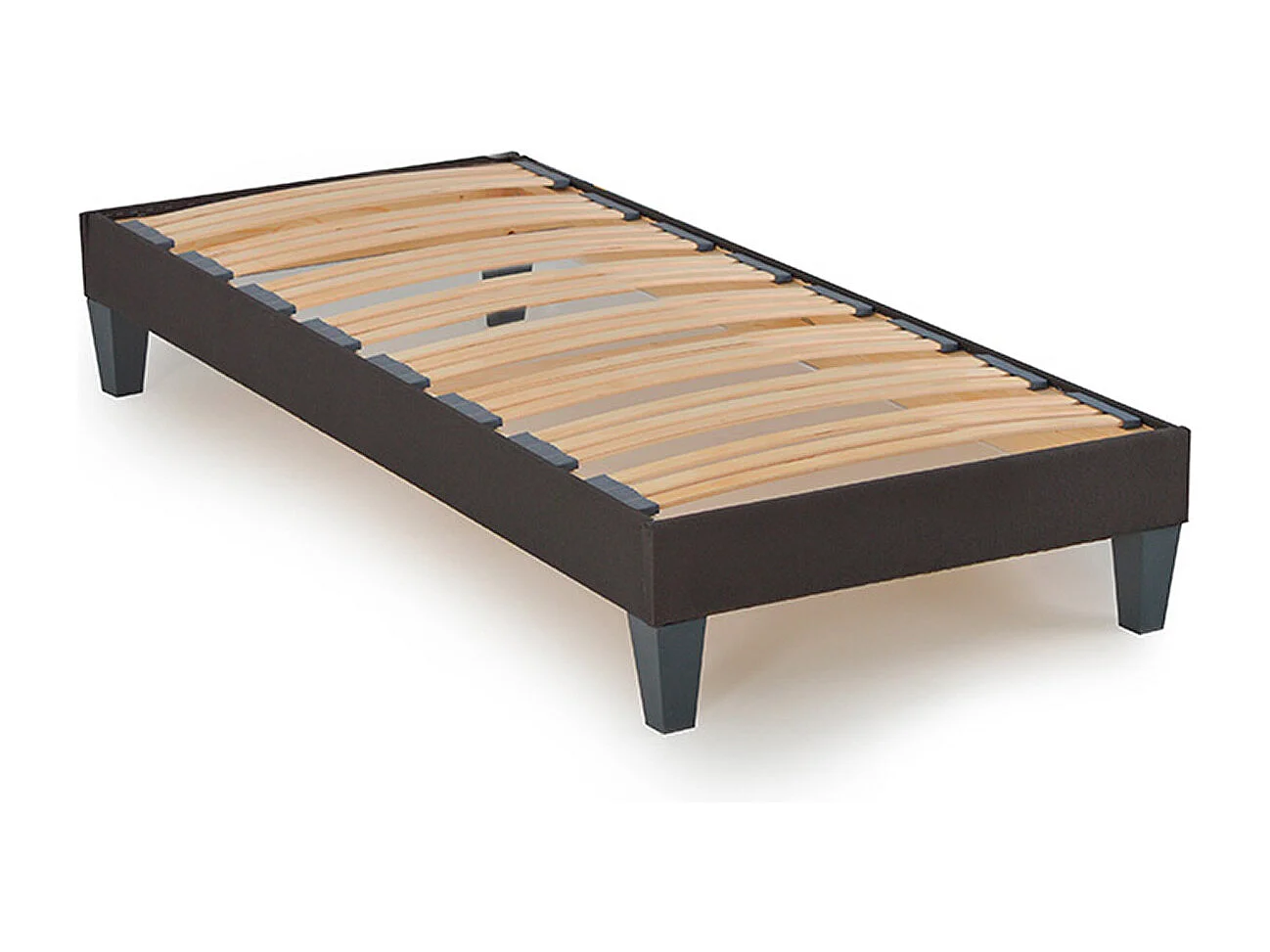 Ensemble matelas ressorts ensachés et sommier en bois