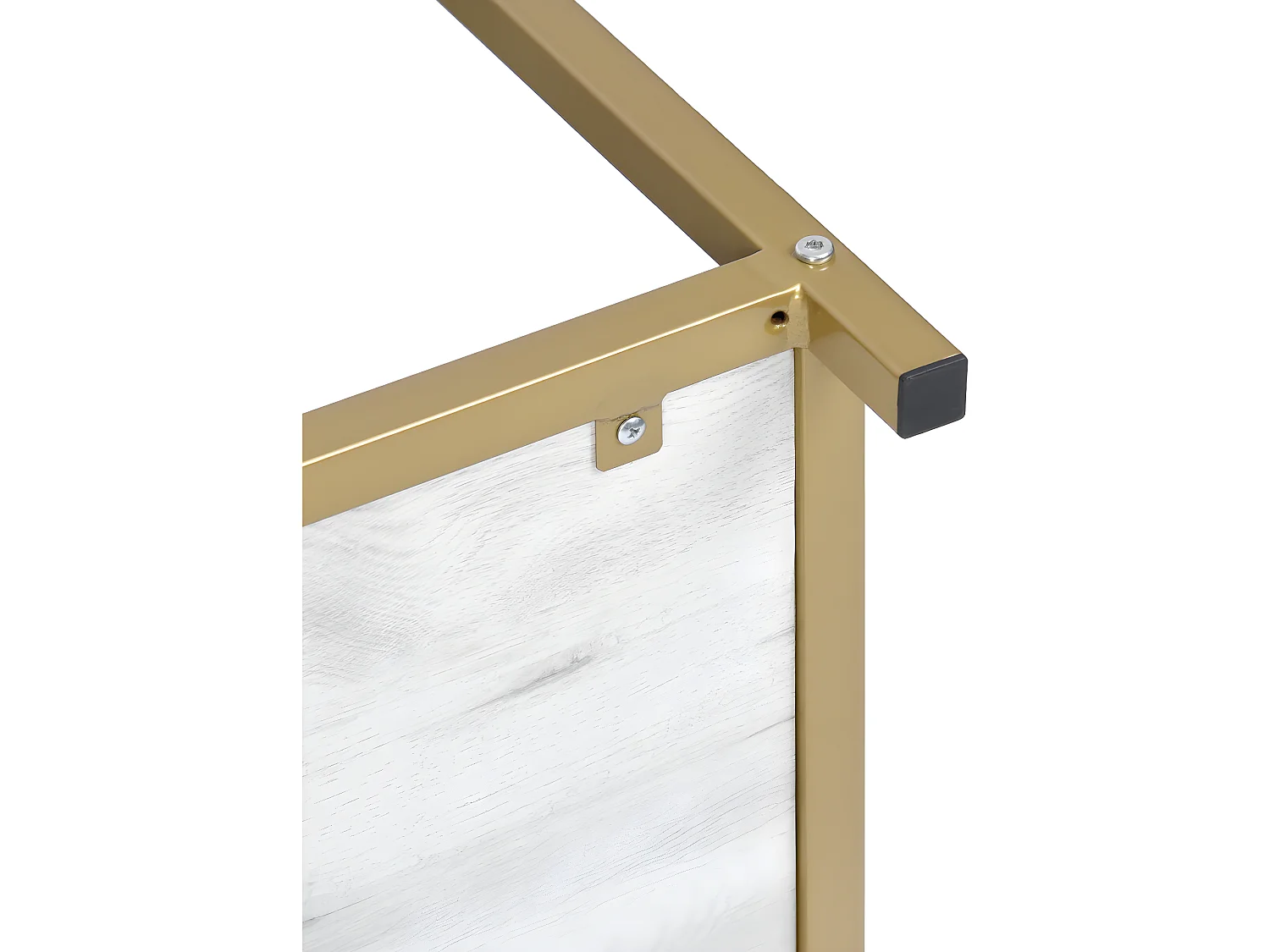 Table basse salon en design marbre et doré JUSTIN WHITE WOOD B