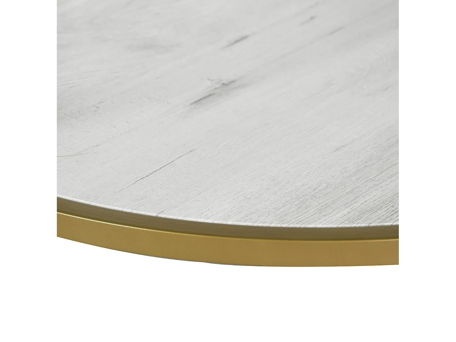 Table basse salon en design marbre et doré NEKA SMALL WHITE WOOD A