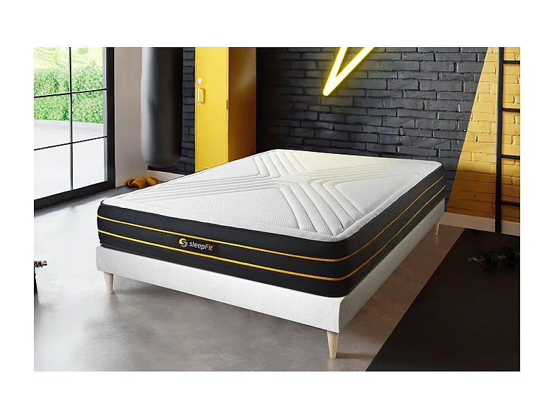 Ensemble 140x200 matelas ULTRA + sommier kit blanc