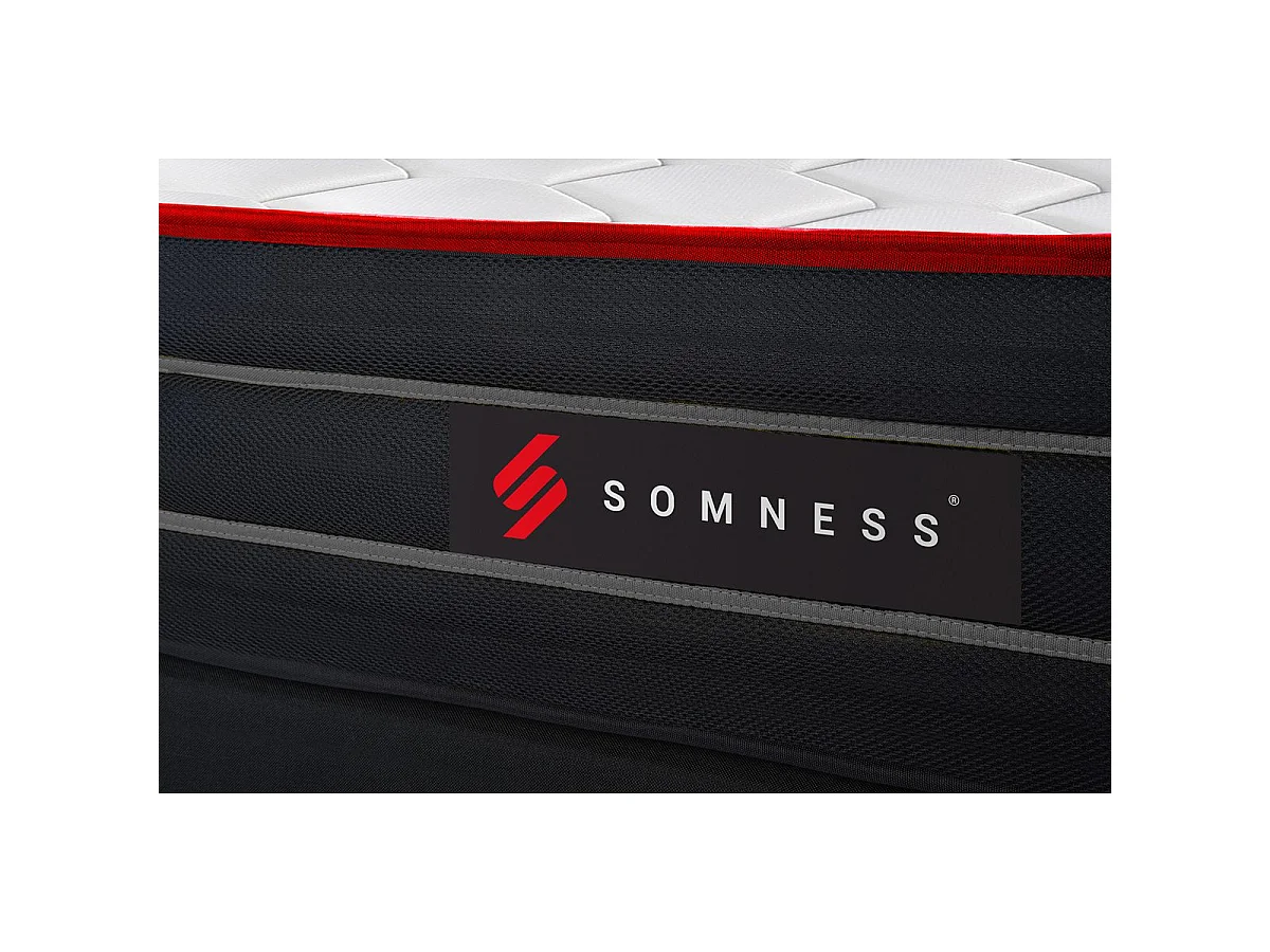 Ensemble sommier + matelas BOOST ressorts ensachés et mémoire de forme 140x190