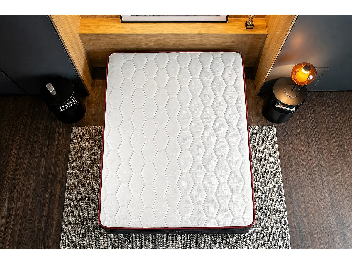 Ensemble sommier + matelas BOOST ressorts ensachés et mémoire de forme 140x190