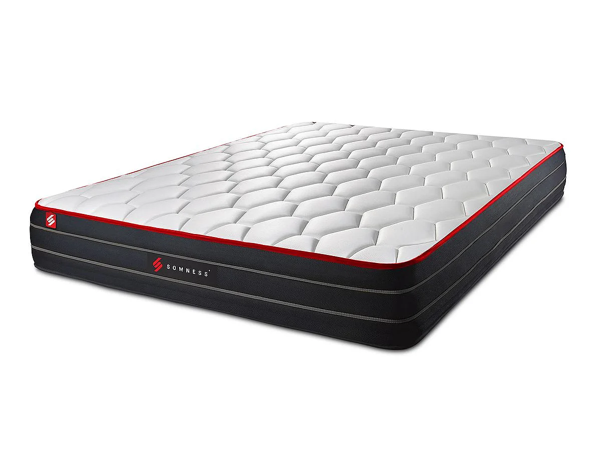Ensemble sommier + matelas BOOST ressorts ensachés et mémoire de forme 140x190
