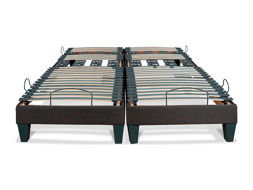 BELLECOUR LITERIE | Jeu de 2 sommiers électriques ROCHEREAU 160x200 cm | Lattes & Plots