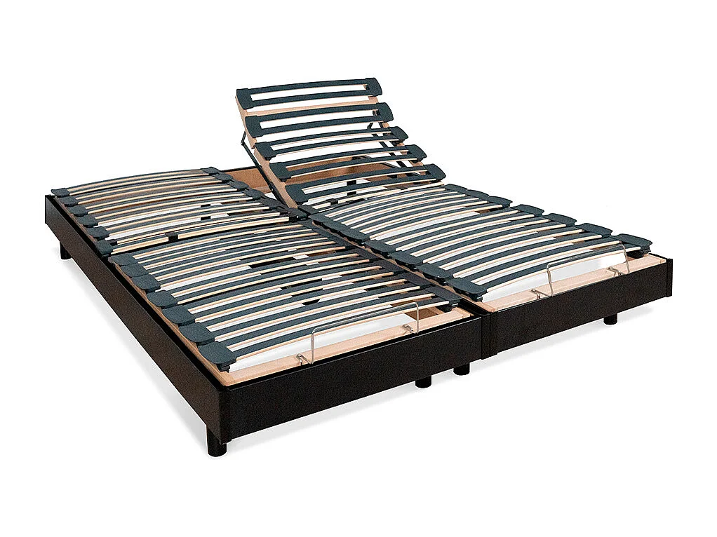 BELLECOUR LITERIE | Jeu de 2 sommiers électriques FLEX 140x190 cm | Lattes