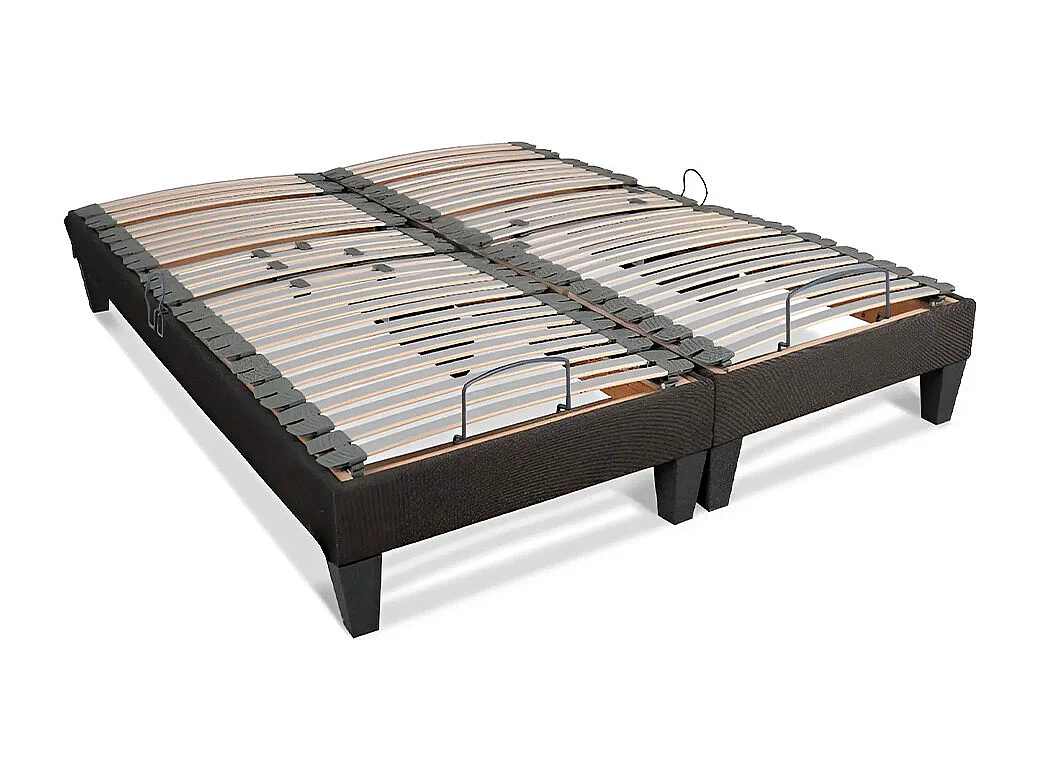 BELLECOUR LITERIE | Jeu de 2 sommiers électriques AMIRAL 160x200 cm | Lattes