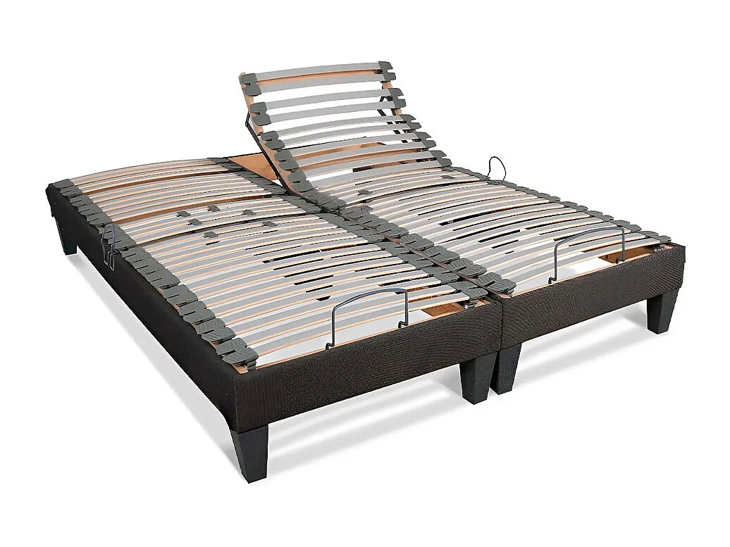 BELLECOUR LITERIE | Jeu de 2 sommiers électriques AMIRAL 140x190 cm | Lattes