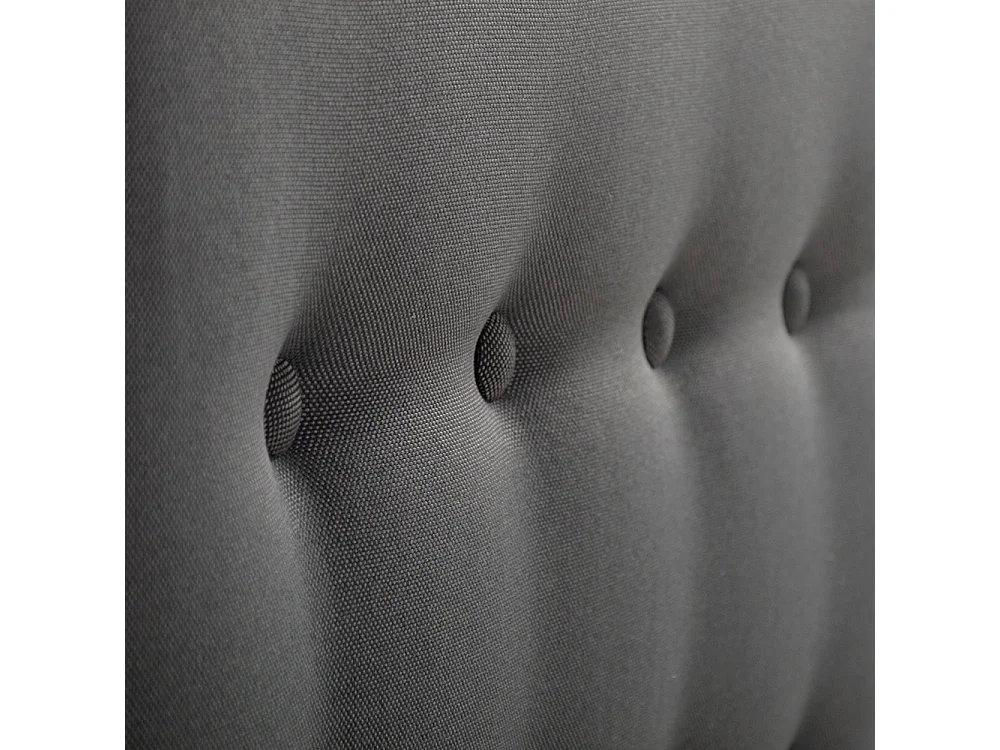 BELLECOUR LITERIE | Tête de lit capitonnée MARGOT 90x110 cm | Coloris Gris anthracite