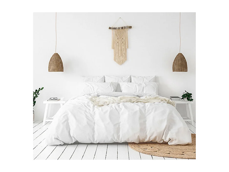 Couette très chaude nature duvet coton 140x200 - 350g