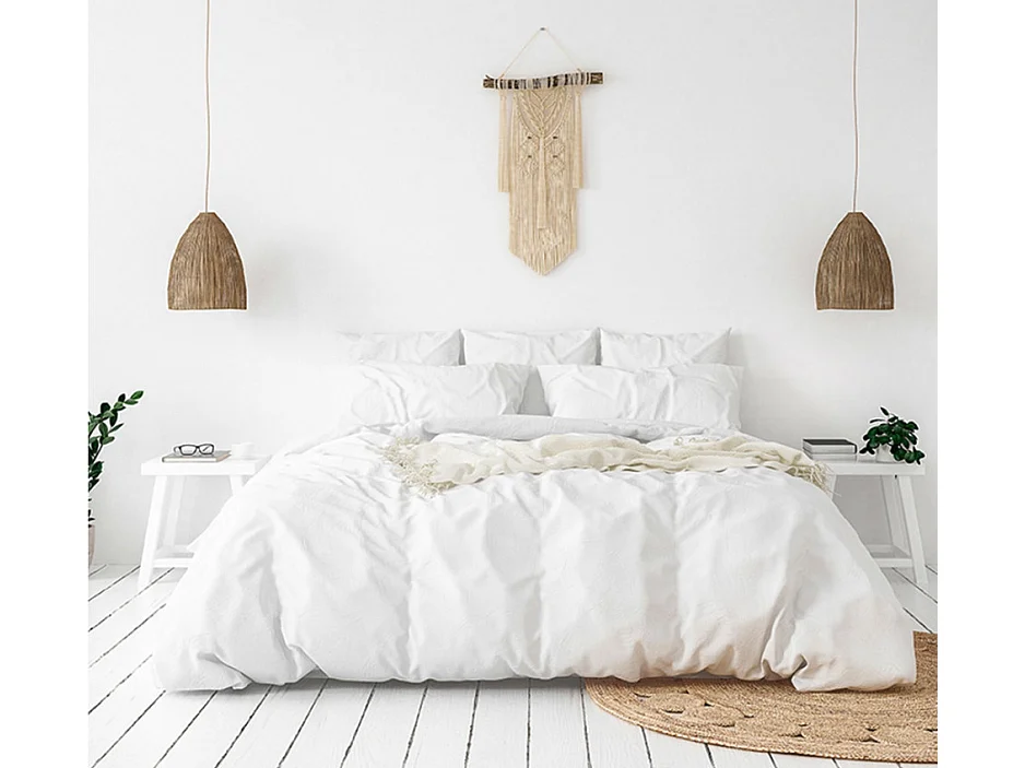 Couette très chaude nature duvet coton 200x200 - 350g