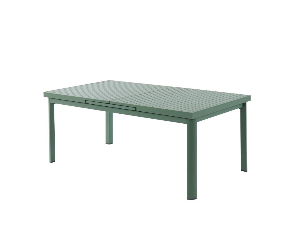 Table de jardin extensible en aluminium L.180/240cm - Vert amande - NAURU de MYLIA