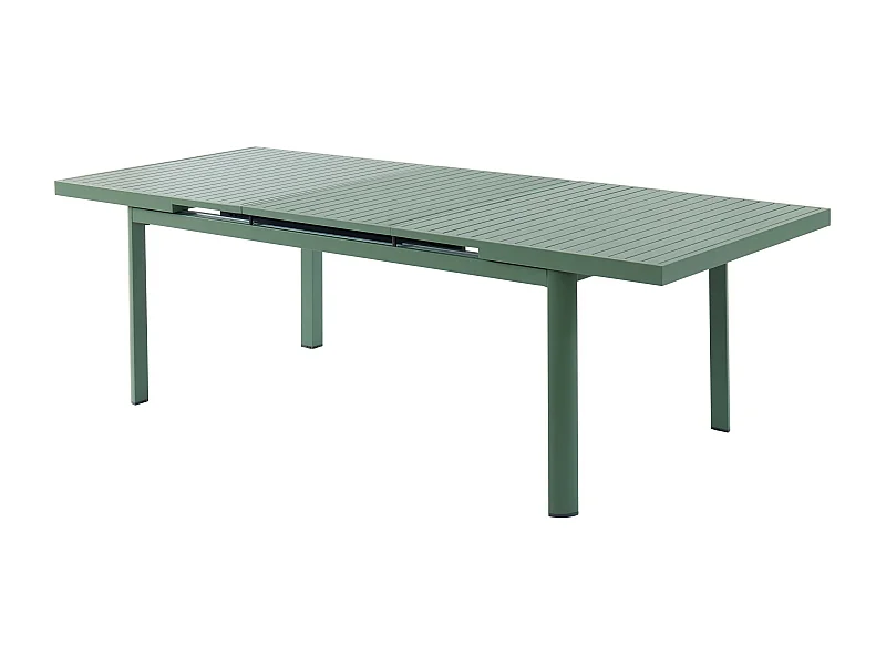 Table de jardin extensible en aluminium L.180/240cm - Vert amande - NAURU de MYLIA