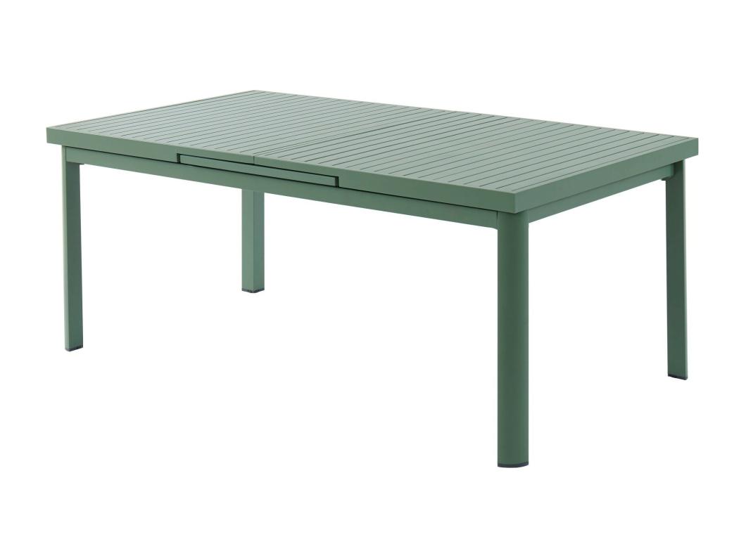 Stół rozkładany z aluminium o długości 180/240 cm – migdałowa zieleń - NAURU
