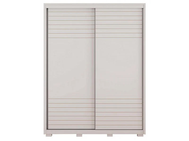 Armoire Dressing 2 Portes Coulissantes Blanche 10 Niches
