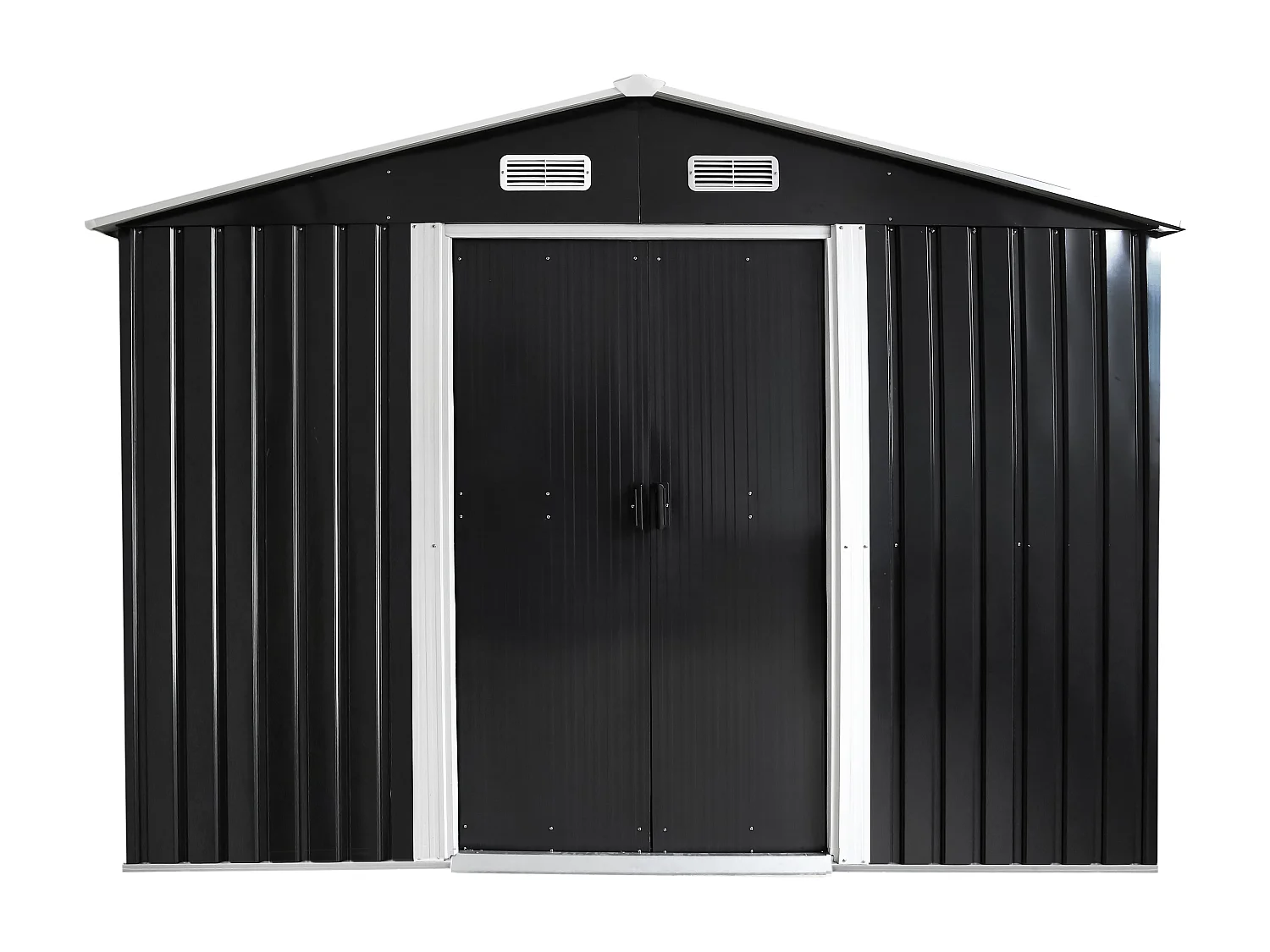 Abri de jardin métal en acier galvanisé gris 8 m² - MANSO