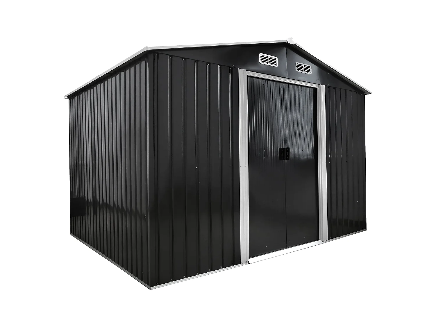 Haveskur i metal af galvaniseret stål, grå 8 m² - MANSO