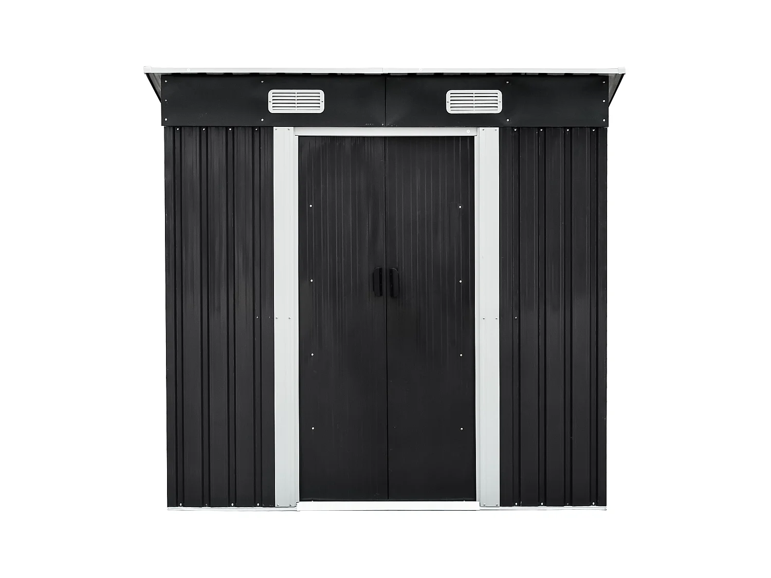 Caseta de jardín metal de acero galvanizado gris 2,3 m² - MANSO