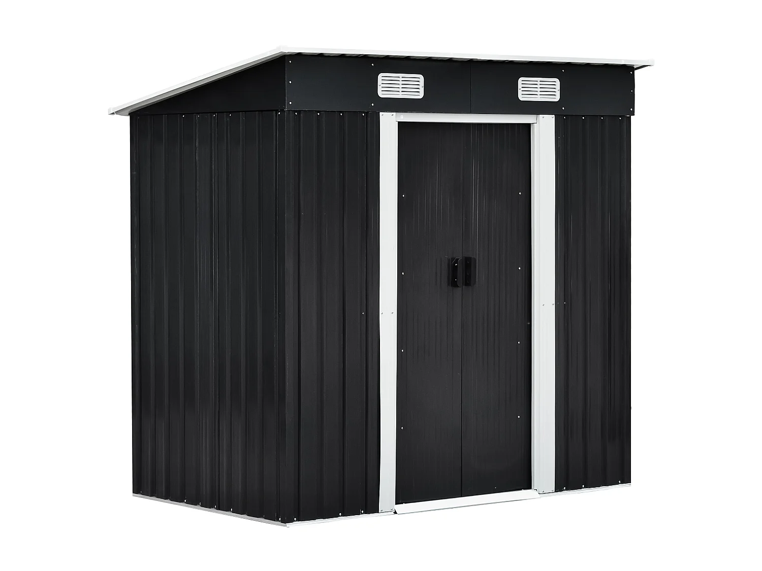 Abri de jardin métal en acier galvanisé gris 2,3 m² - MANSO