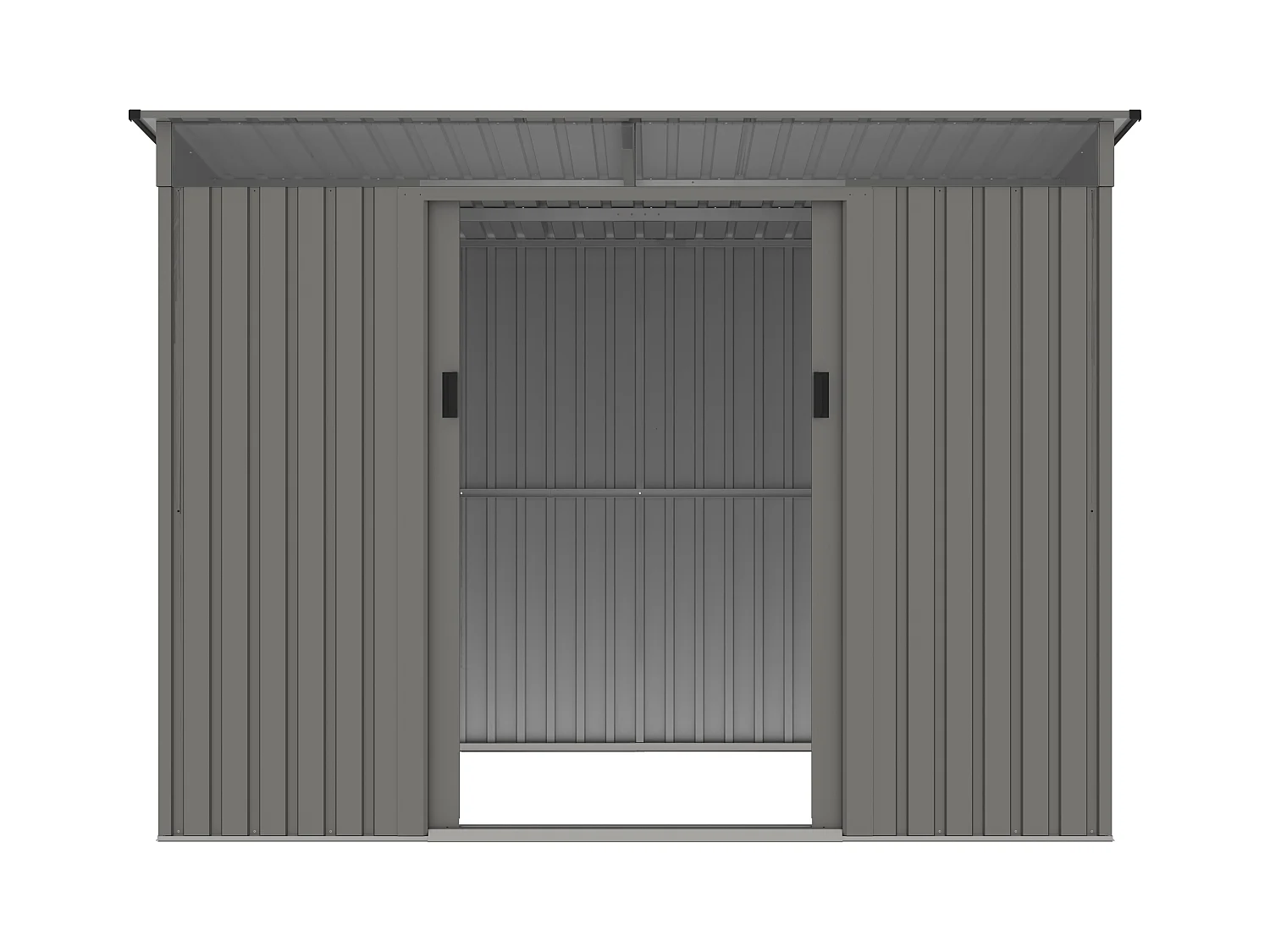 Grijs metalen tuinhuisje van gegalvaniseerd staal 4,29 m² - FOLCO