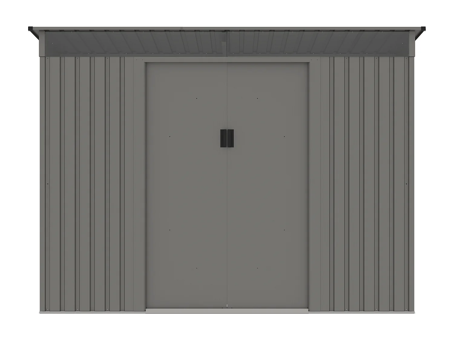 Abri de jardin métal en acier galvanisé gris 4,77 m² - FOLCO