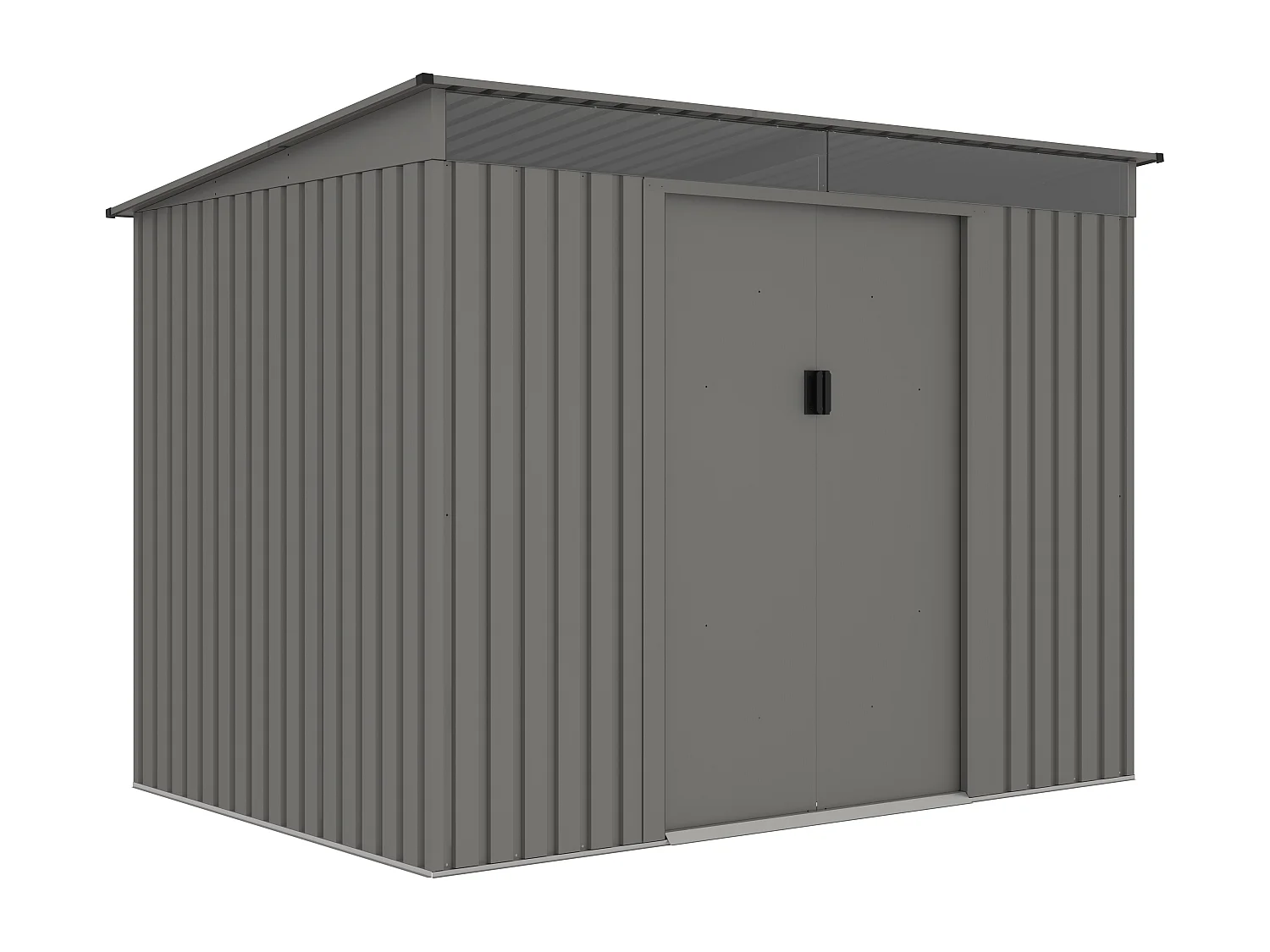 Abri de jardin métal en acier galvanisé gris 4,77 m² - FOLCO