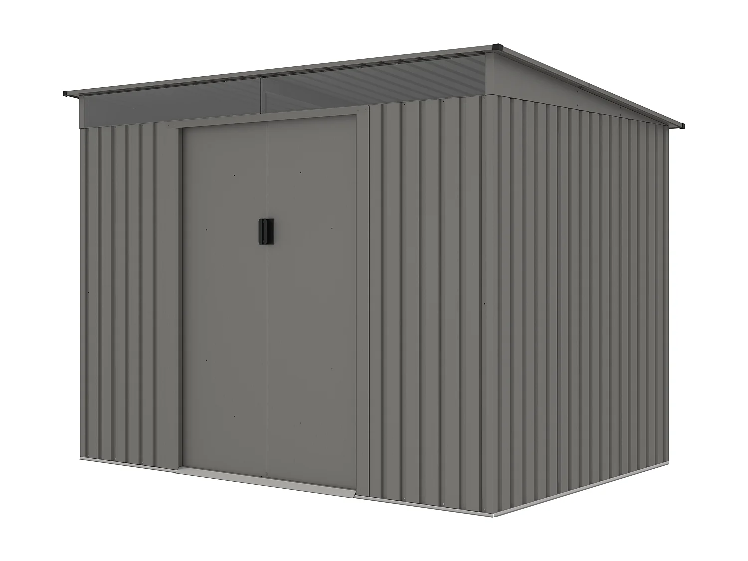 Abri de jardin métal en acier galvanisé gris 4,77 m² - FOLCO