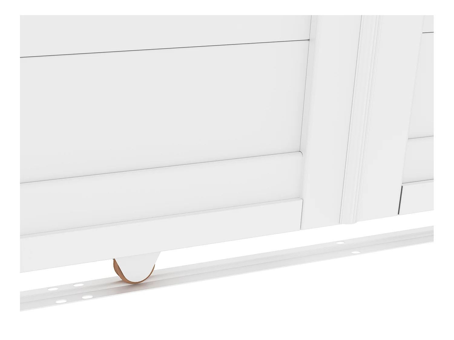 Portail coulissant aluminium plein L374 x H180 cm blanc - NAZARIO
