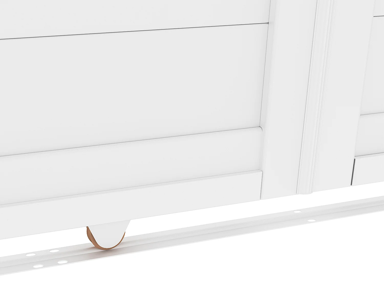 Portail coulissant aluminium plein L374 x H180 cm blanc - NAZARIO