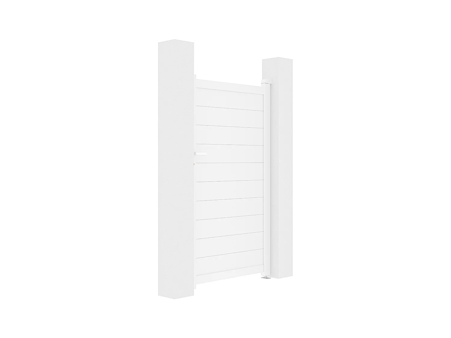 Portillon battant aluminium plein L103 x H181 cm blanc - NAZARIO